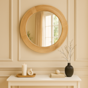 مرايا جدارية خشب ماموركا 60 سم