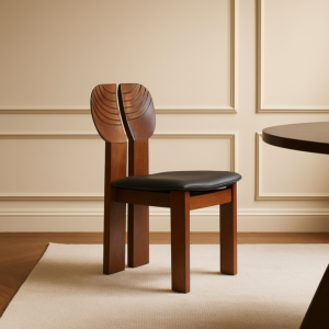 كرسي طعام لوسيندا - بني واسود