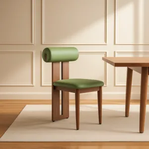 كرسي طعام دالاس - اخضر وبني