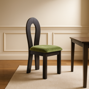 كرسي طعام رولس - اخضر واسود