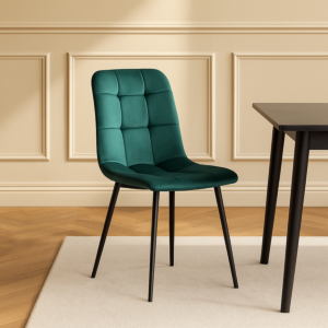 كرسي طاولة طعام سمارسكي - اخضر وأسود