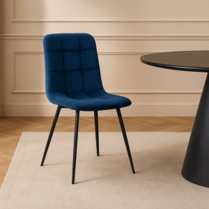 كرسي طاولة طعام سمارسكي - ازرق فاتح وأسود