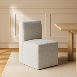 كرسي طاولة طعام ابيلا - رمادي فاتح