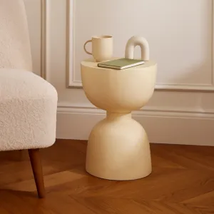 طاولة جانبية لامير - كريمي