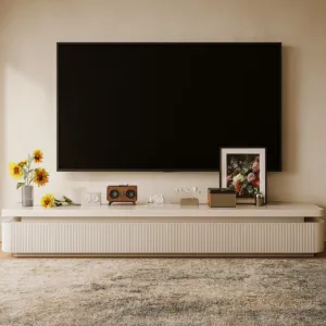 طاولة تلفزيون سيتلان - كريمي