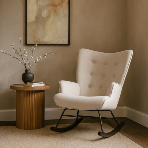 كرسي استرخاء هزاز ريناي - بيج واسود