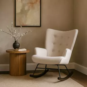 كرسي استرخاء هزاز ريناي - بيج واسود