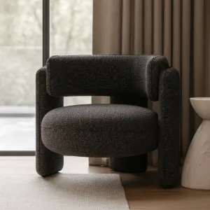 كرسي مفرد دام - رمادي غامق