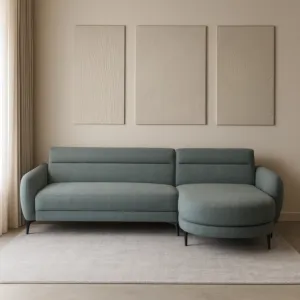 كنب زاوية سرير قابل للعكس على الجهتين فينورا - اخضر