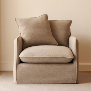 كرسي سولين بمساند ذراعين - بيج