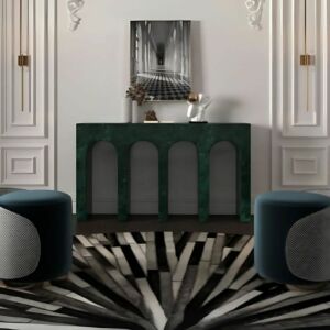 كونسول رخام طبيعي فيكتور - أخضر