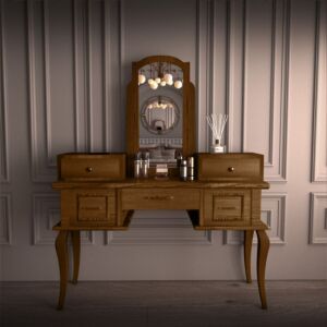 طاولة تزيين كلاسيكي ميري - بني