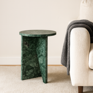 طاولة جانبية رخام طبيعي فيكتور - اخضر
