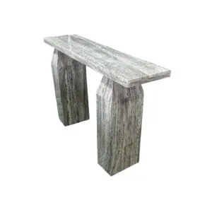 كونسول رخام ترافنتينو مايل - رمادي