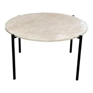 طاولة قهوة رخام ترافنتينو شينزو - بيج