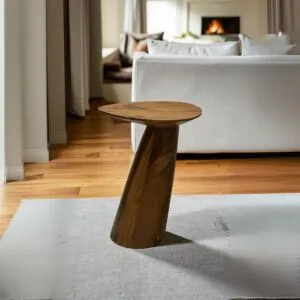 طاولة خدمة من الخشب - بني