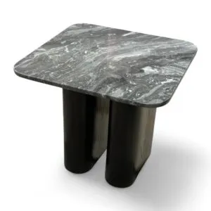 طاولة جانبية رخام بريشيا وخشب