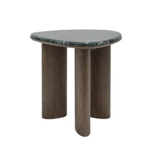 طاولة جانبية رخام باولا - بني واخضر