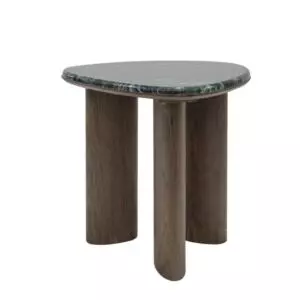 طاولة جانبية رخام باولا - بني واخضر