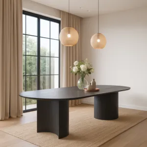 طاولة طعام شيتو 8 اشخاص - اسود