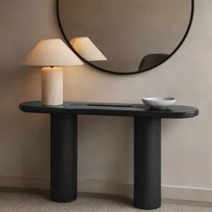 كونسول ميناي رخام - اسود