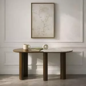 كونسول من مجموعة روسان - رخام طبيعي - بني غامق