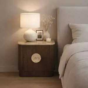 كومودينو من مجموعة ارتيزا - رخام طبيعي - بني غامق وبيج