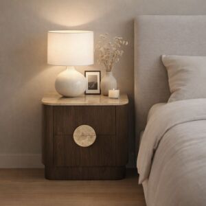 كومودينو من مجموعة ميدات - رخام طبيعي - بني غامق وبيج