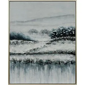 لوحة زيتية يدوية فروزن لاندسكيب