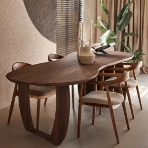 طاولة طعام سالز 8 أشخاص - بني