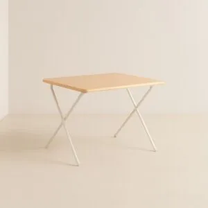 طاولة دراسية قابلة للطي قطعتين ازادا - بيج وابيض