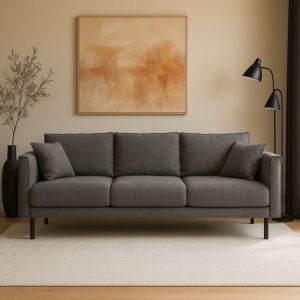 كنبة روبينا - 3 مقاعد 180 سم - رمادي غامق