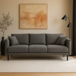 كنبة روبينا - 3 مقاعد 180 سم - رمادي غامق