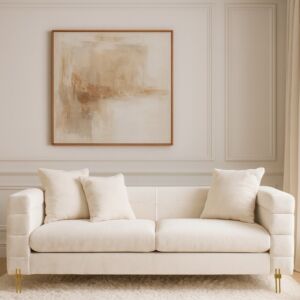 كنبة سوجين - 3 مقاعد 215 سم - اوف وايت