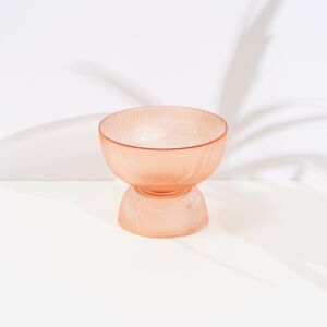 وعاء تقديم بقاعدة  دوباي من الزجاج - برتقالي , حجم كبير