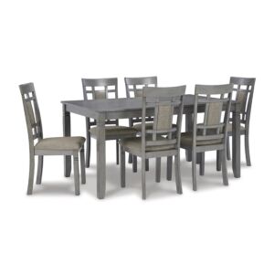 طقم طاولة طعام جاييماير - 6 كراسي - رصاصي