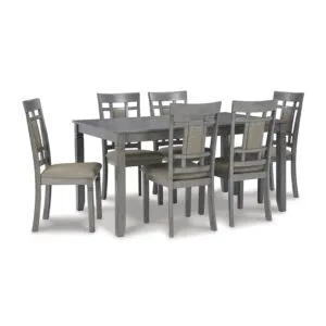 طقم طاولة طعام جاييماير - 6 كراسي - رصاصي