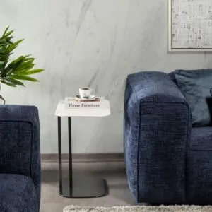 طاولة جانبية لابو - أبيض واسود