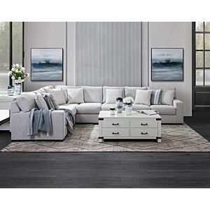 طقم كنبة زاوية - رمادي 5 قطع لارس