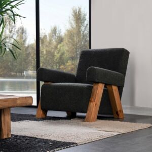 كنبة مفردة بأيدي غاريت - اسود وبني