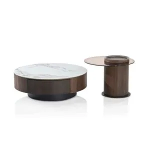 طقم طاولات قهوة 2 قطعة شيبو