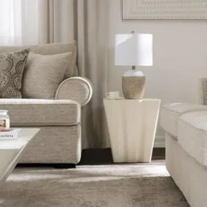 طاولة جانبية هيدوري - أبيض