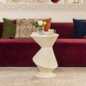 طاولة جانبية صغيرة فالينا - أبيض