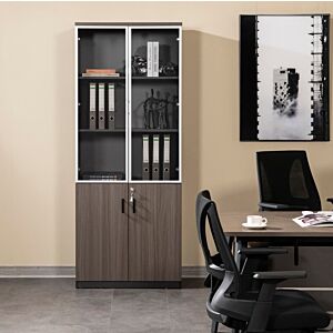 خزانة مكتبية مرتفعة الأبواب أكافيس