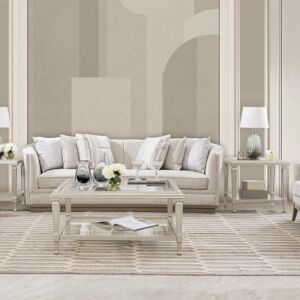 طقم طاولة قهوة 3 قطع كاسافيستا - فضي