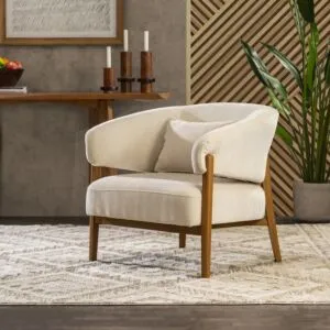 كرسي مفرد اينكور - بيج فاتح وبني