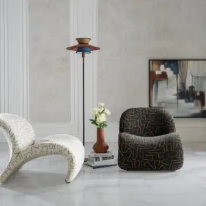 كرسي مفرد ماكايو - اسود وذهبي