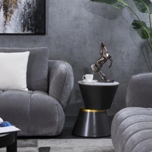 طاولة جانبية بيري - ابيض