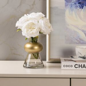 فازة كبيرة مارجو - بني فاتح وذهبي