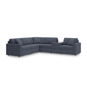 طقم كنب زاوية مودماكس - ازرق